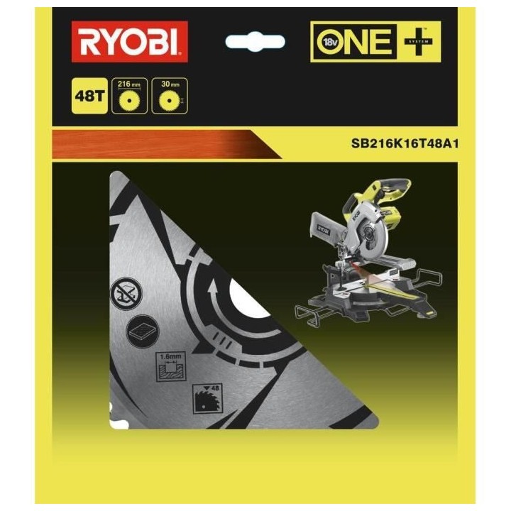 Scie a onglets radiale - 216 mm 1500W avec 2 lames - RYOBI - EMS216-2B