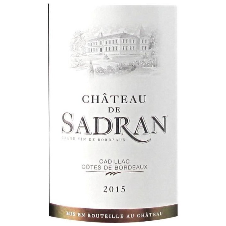 Magnum Château de Sadran 2015 Cadillac Côtes de Bordeaux - Vin rouge