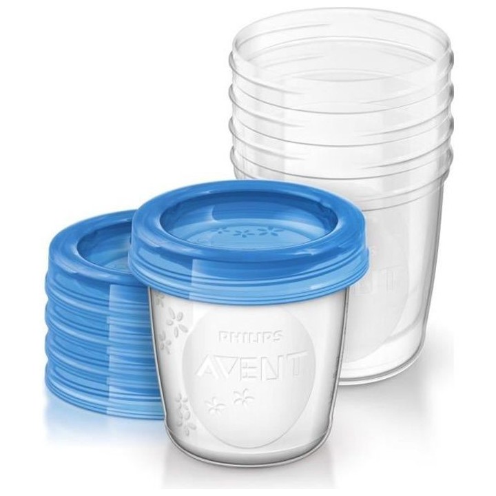 PHILIPS AVENT SCF619/05 Pots de Conservation Réutilisables 5x 180ml