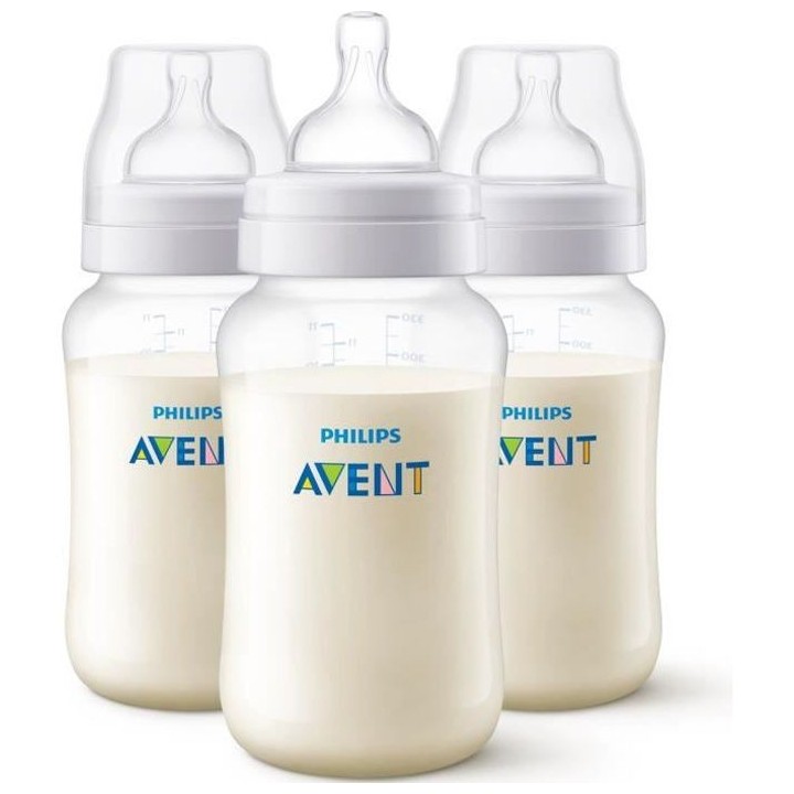 PHILIPS AVENT SCF816/37 Lot de 3 biberons Anti-Colic - 3 mois et+ - 33