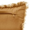 Coussin déhoussable avec contour frange - 30 x 50 cm - Ocre