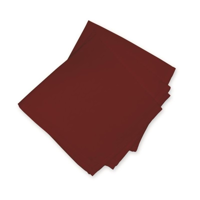 SOLEIL D'OCRE Lot de 3 serviettes de table ALIX Rouge