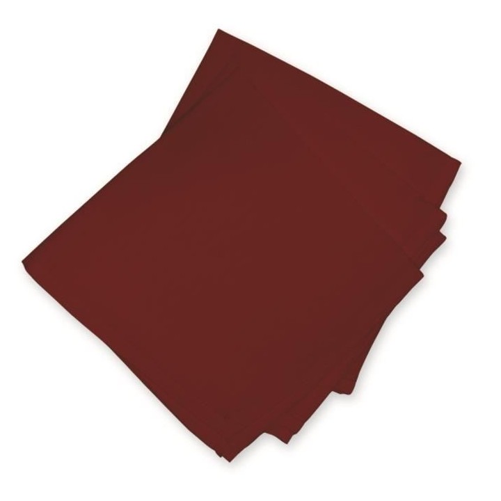 SOLEIL D'OCRE Lot de 3 serviettes de table ALIX Rouge