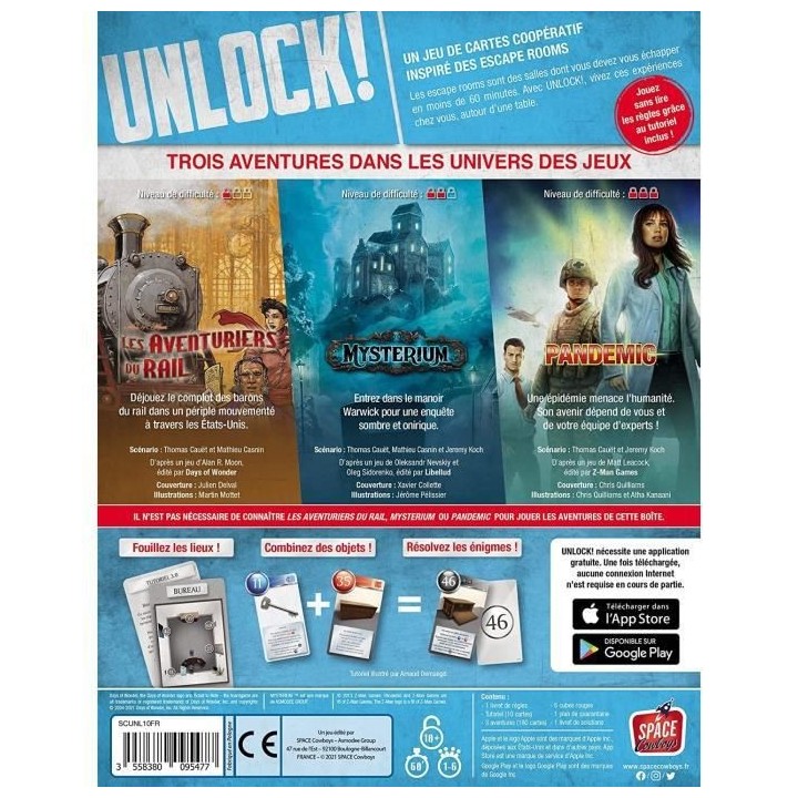 Space Cowboys | Unlock! : Game Adventures | Unbox Now | Jeu de sociét