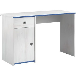 PARISOT Bureau enfant Décor pin memphis et rose ou bleu - L 121 cm -