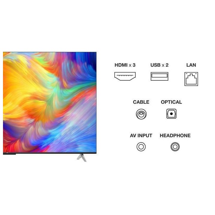 TCL - 65P637 - TV LED - UHD 4K - 64 (164 cm) - HDR Grâce a HDR10, HLG