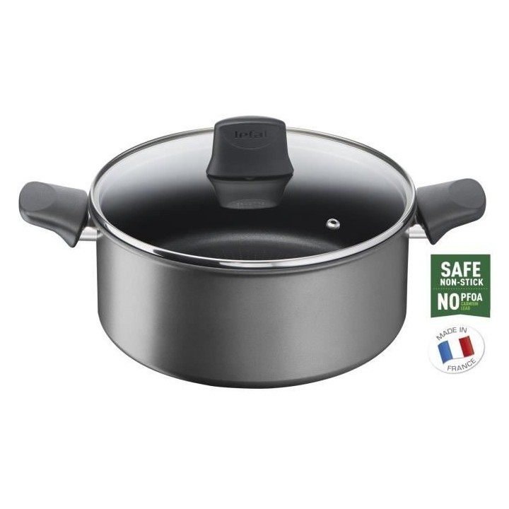 TEFAL G2874602 La Recyclée faitout 24cm+Couvercle, 100% Aluminium rec