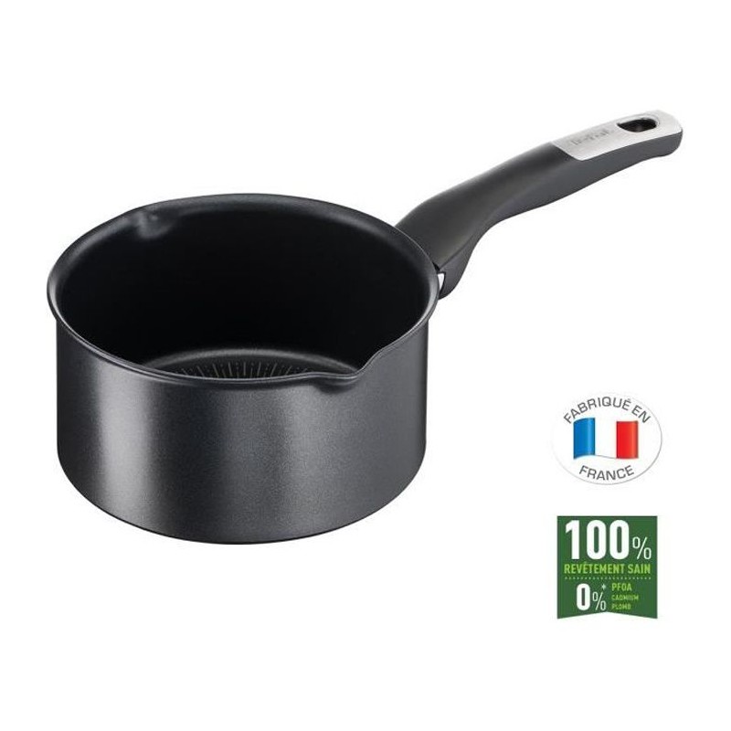 TEFAL G2552902 Casserole 18 cm (2,1 L) UNLIMITED - Tous feux dont induction - Fabrication française - Noir