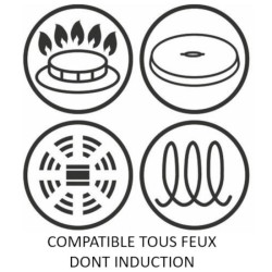 TEFAL G2552902 Casserole 18 cm (2,1 L) UNLIMITED - Tous feux dont induction - Fabrication française - Noir