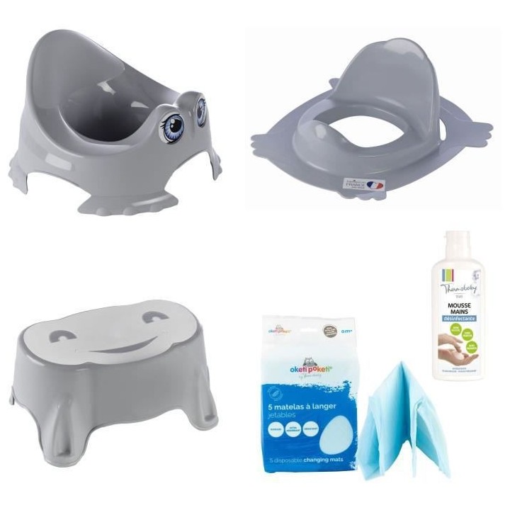 Pot Bébé + Réducteur de WC + Marchepied antidérapant + Matelas a l