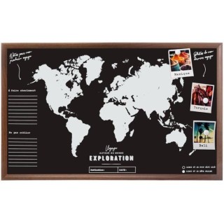 Mémo Ardoise Monde Colonial - Noir - 78 x 47,7 cm