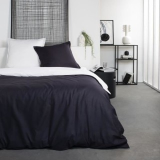 TODAY Parure de lit Coton 2 personnes - 240x260 cm - Bicolore Gris et