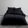 TODAY Parure de lit Coton 2 personnes - 200x200 cm - Uni Noir Sacha