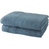 TODAY Lot de 2 Serviettes de Bain 100% coton - 50x100 cm - Paon