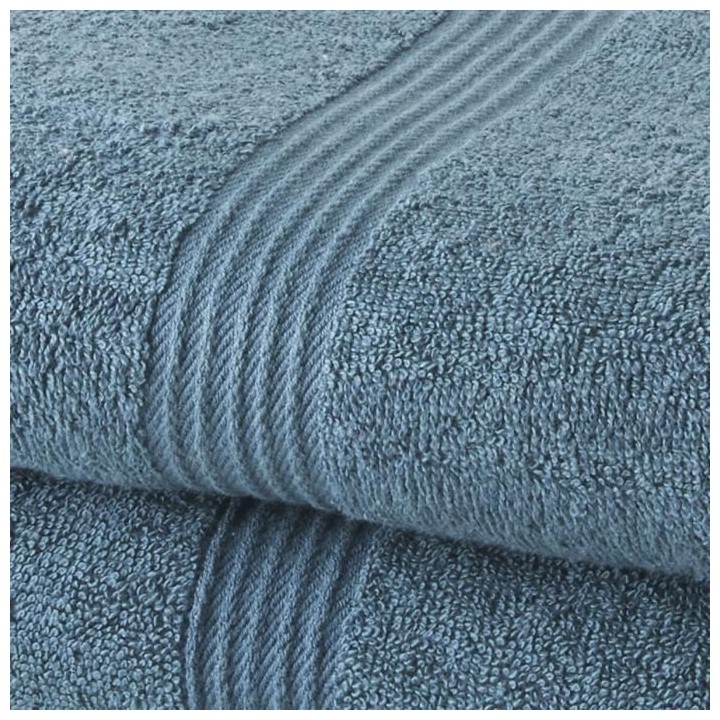 TODAY Lot de 2 Serviettes de Bain 100% coton - 50x100 cm - Paon