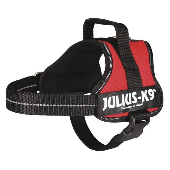 Harnais Power Julius-K9 - Mini - M : 51-67 cm-28 mm - Rouge - Pour chi