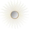 Miroir soleil bombé en métal - Ø70 cm - Or