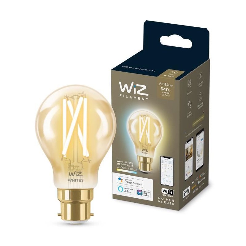 WiZ Ampoule connectée vintage Blanc variable B22 50W