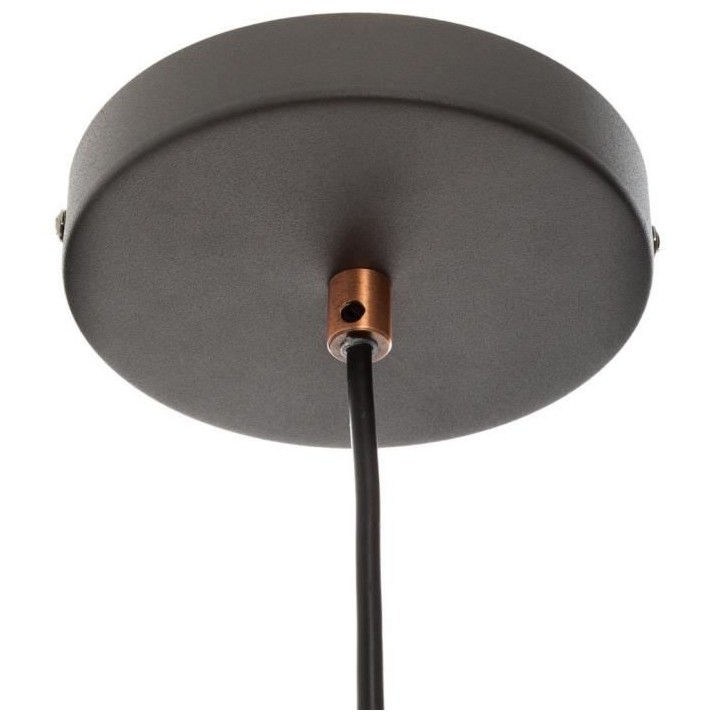 Suspension en métal - E27 - 40 W - H. 38,9 cm - Gris foncé