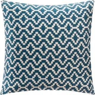 Housse de Coussin Chenille Ethnique - 40 x 40 cm - Bleu