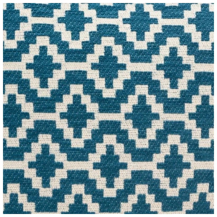 Housse de Coussin Chenille Ethnique - 40 x 40 cm - Bleu