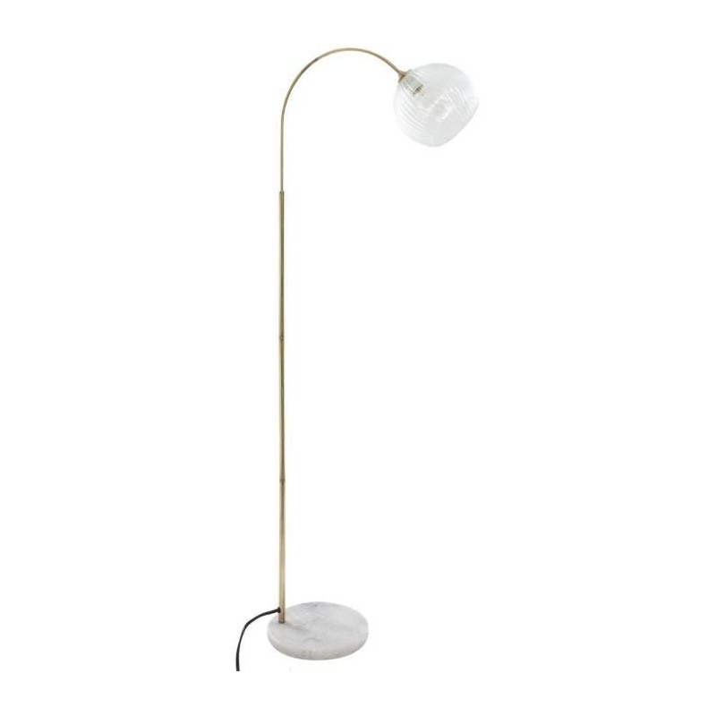 Lampadaire arc - E27 - 40 W - H. 150 cm - Doré