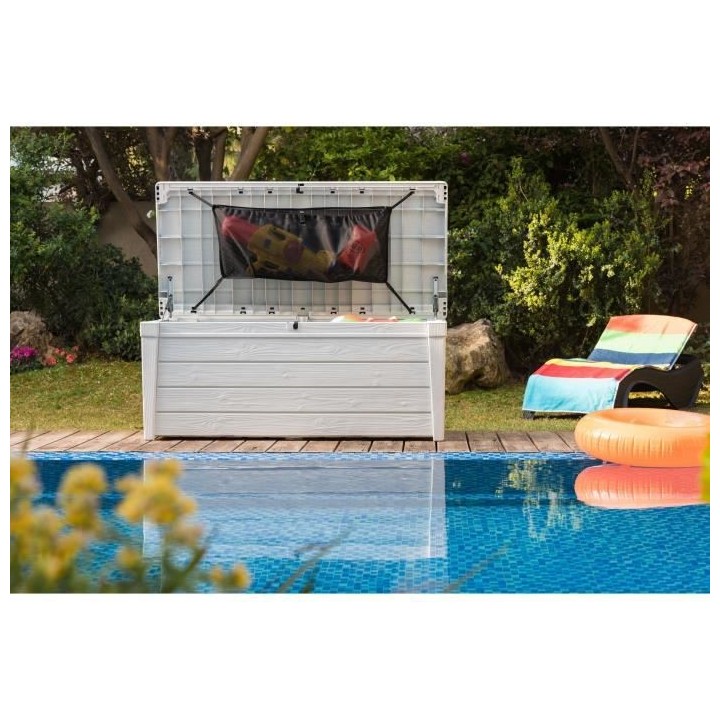 KETER - Coffre de rangement extérieur en résine 455 litres Blanc - M