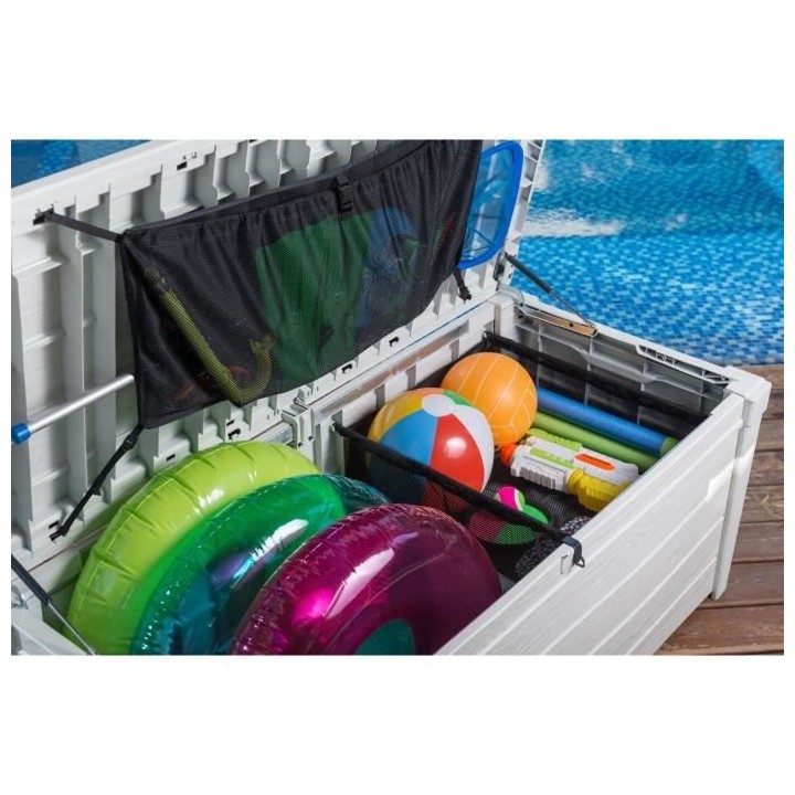 KETER - Coffre de rangement extérieur en résine 455 litres Blanc - M