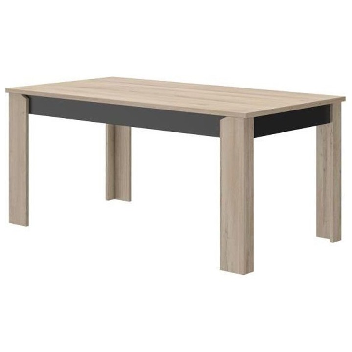 DIAGONE Table 6 personnes Rectangulaire YORI - Décor chene clair et n