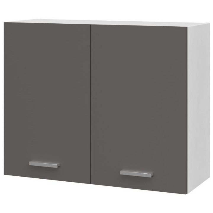 EXTRA Meuble haut de cuisine - 2 Portes - L 80 x P 30 x H 58 cm - Taup