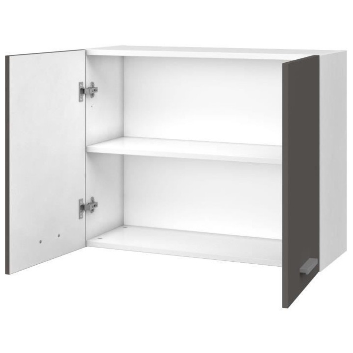 EXTRA Meuble haut de cuisine - 2 Portes - L 80 x P 30 x H 58 cm - Taup