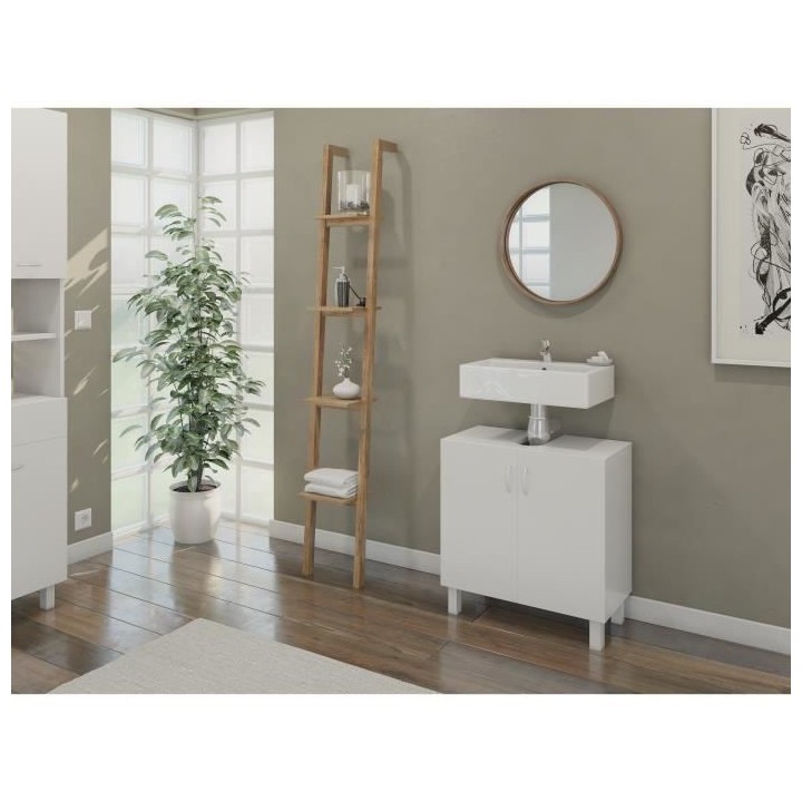 ESSENTIEL - Meuble sous lavabo 2 portes - Blanc
