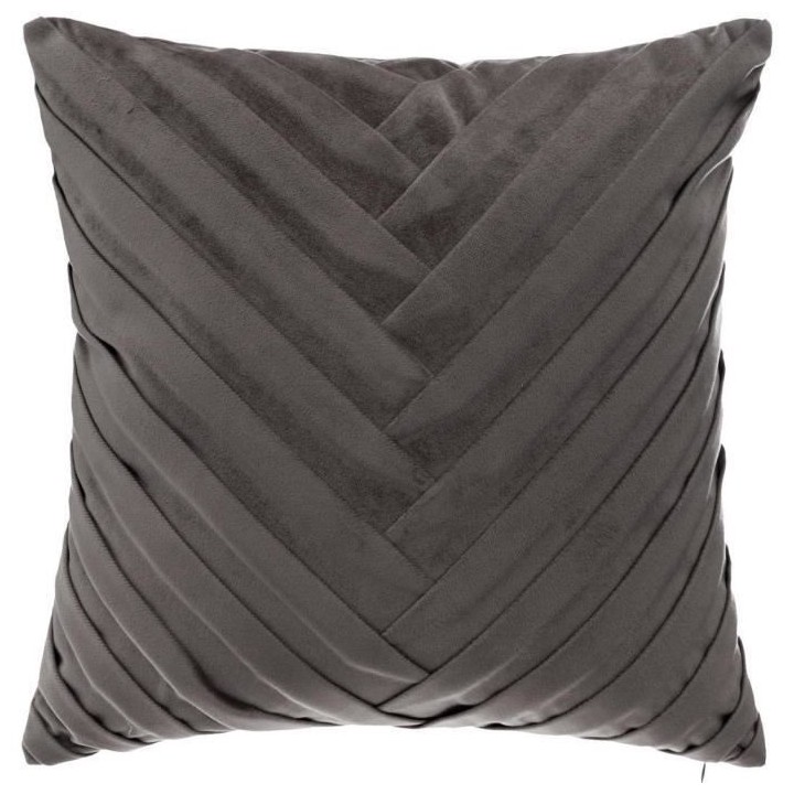 Coussin en velours tressé - 40 x 40 cm - Gris foncé