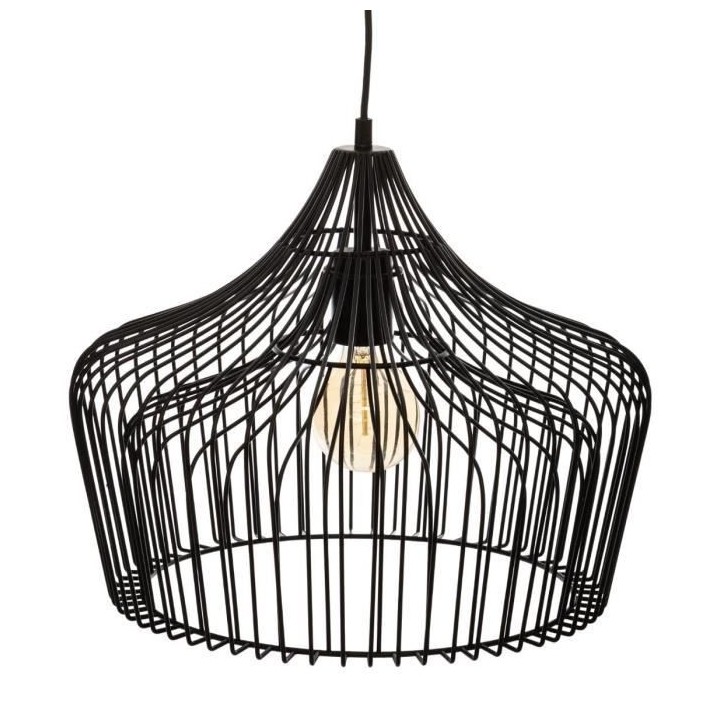 Suspension en métal - Ø 40 cm - Noir