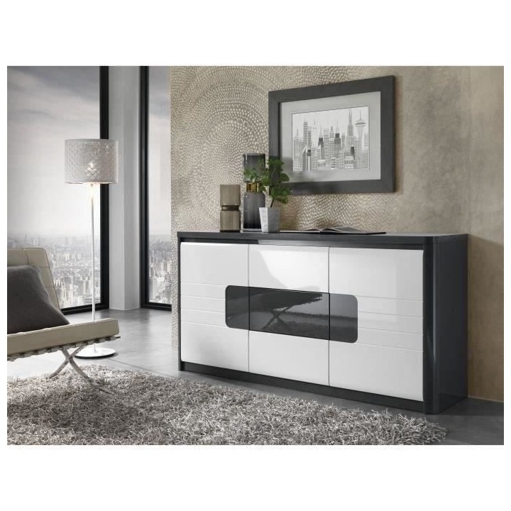 Enfilade - Blanc - Style contemporain - 2 portes - BELLINI - L 180 x P