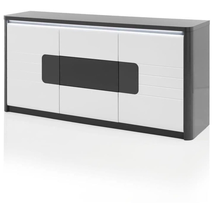 Enfilade - Blanc - Style contemporain - 2 portes - BELLINI - L 180 x P