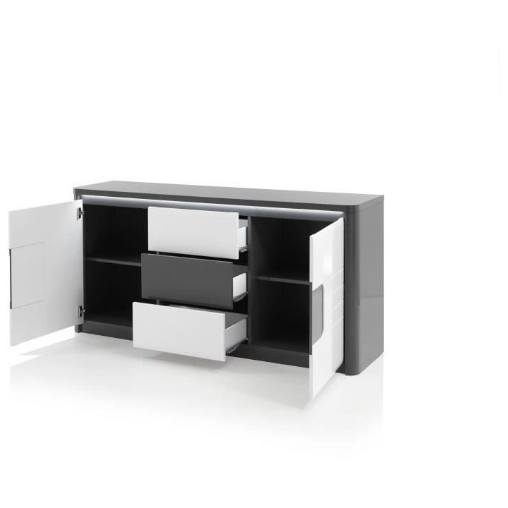 Enfilade - Blanc - Style contemporain - 2 portes - BELLINI - L 180 x P