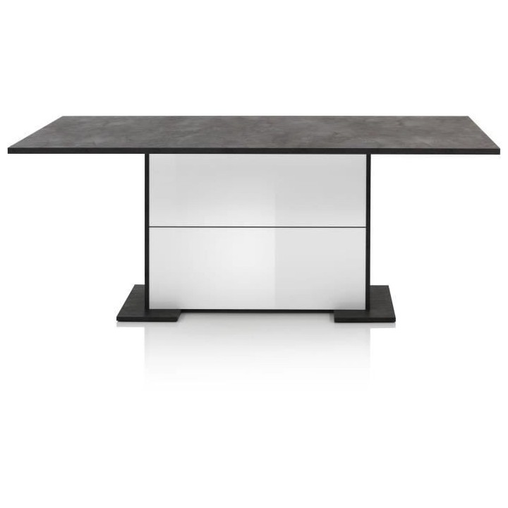 ALBEA Table a manger 6 personnes CAPRI - L190 x P90 x H76 cm - Blanc