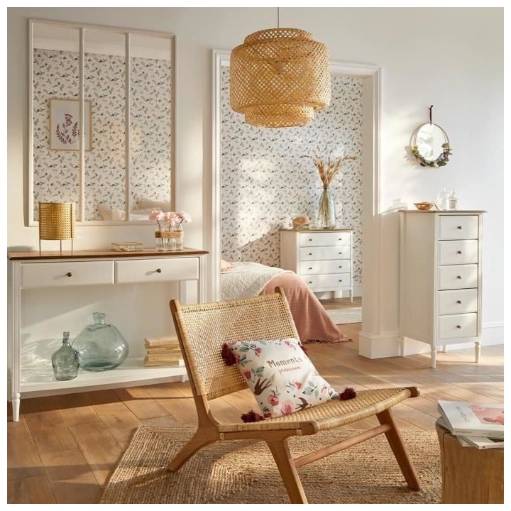 ATMOSPHERA Suspension Liby en bambou naturel - Diametre 40 cm - Colori