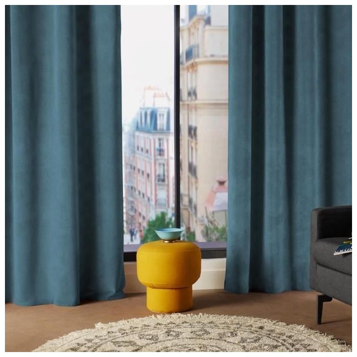 Rideau Lilou - 140x260 cm - Bleu