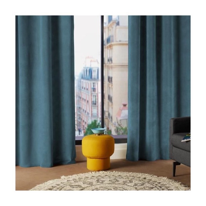 Rideau Lilou - 140x260 cm - Bleu