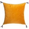 Coussin en velours Sti Feuilles - 40 x 40 cm - Ocre