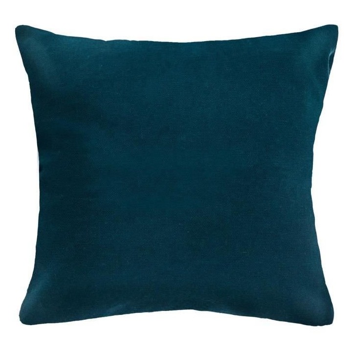 Coussin Tuft Feuille - 40 x 40 cm - Bleu Canard