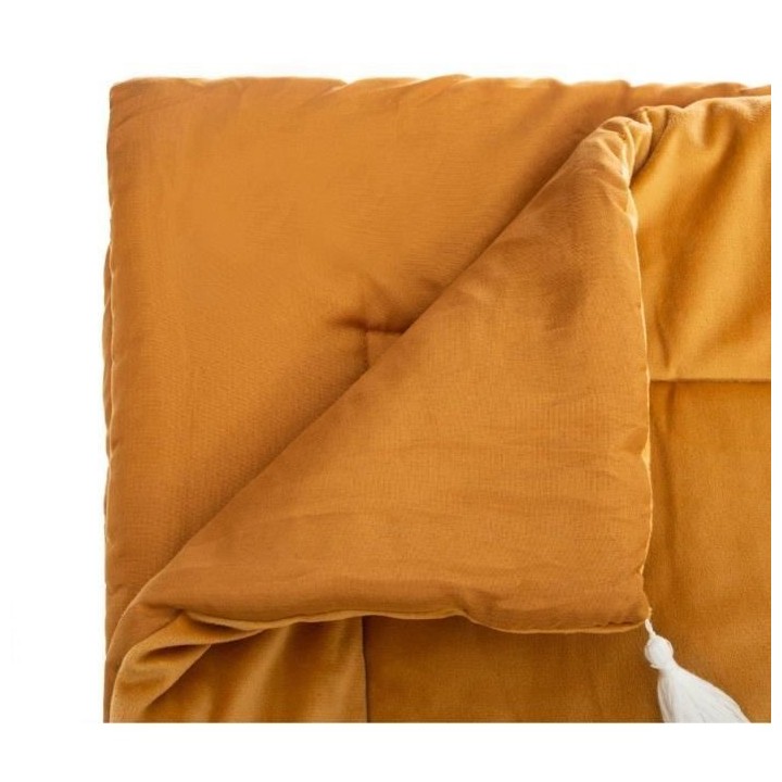 Edredon velours Sonia - 80 x 180 cm - Ocre