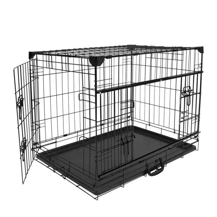 DUVO+ Cage Fer Ninja Edition avec porte coulissante 122 x 76 x 84 cm -