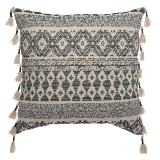 Coussin Jacq Ritual - 60 x 60 cm - Beige et noir