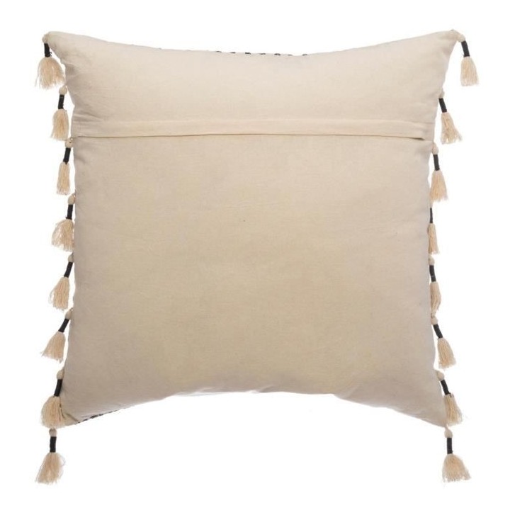 Coussin Jacq Ritual - 60 x 60 cm - Beige et noir