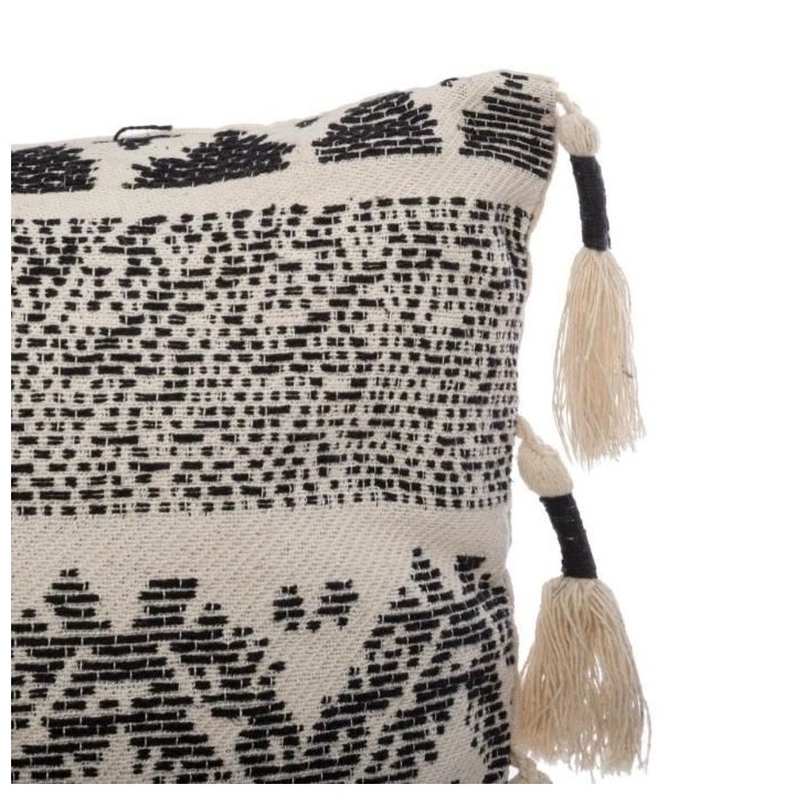 Coussin Jacq Ritual - 60 x 60 cm - Beige et noir