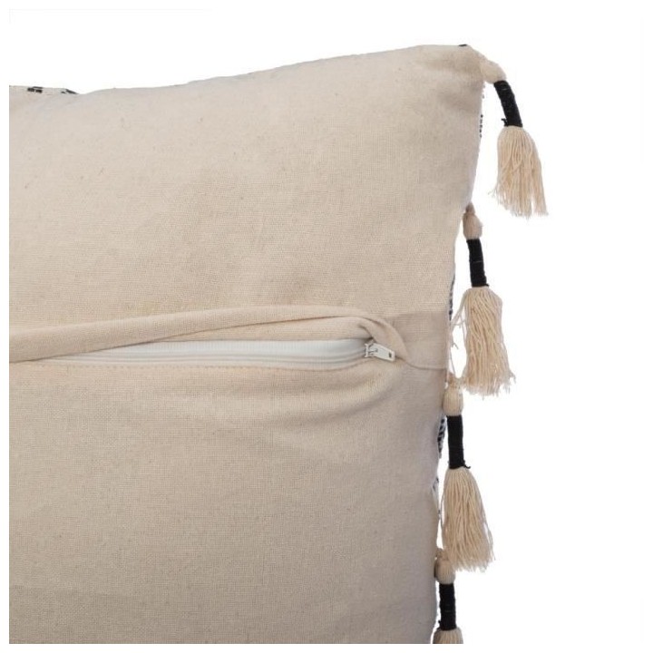 Coussin Jacq Ritual - 60 x 60 cm - Beige et noir
