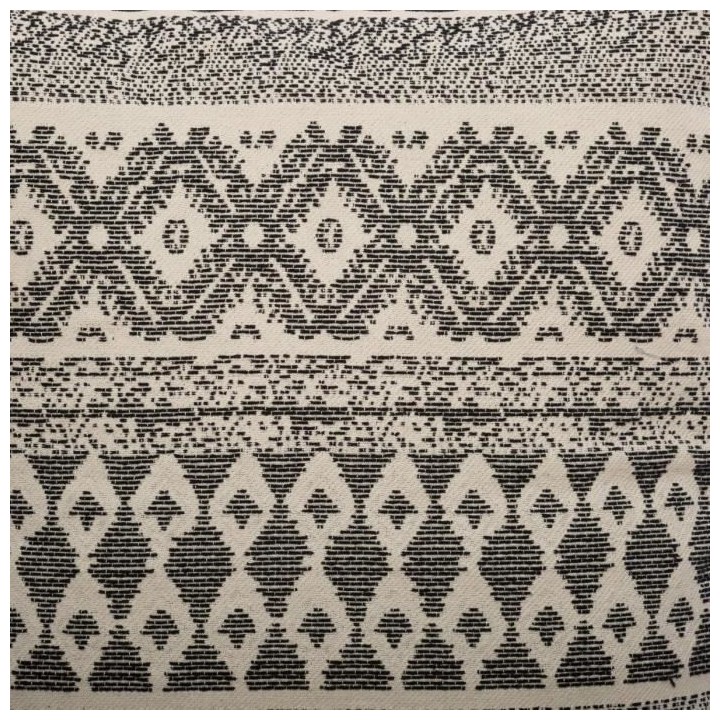 Coussin Jacq Ritual - 60 x 60 cm - Beige et noir